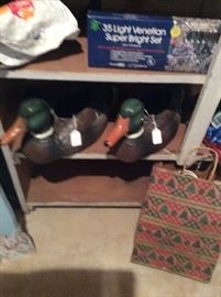 Decoys.  Some have been made into planters, some are still intact