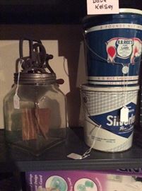 Daisy Churn and vintage cans