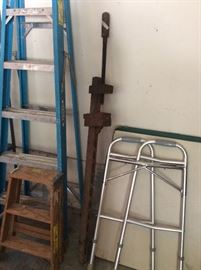 Ladders and carpenter clamps