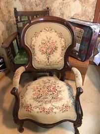Victorian needlepoint chair