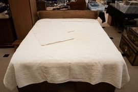 This mattress is sitting on a platform bed - one where bed size can be adjusted...6 drawers for lots of storage!