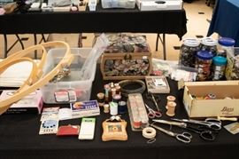 containers of buttons