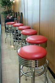 6 retro diner bar stools - heavy duty - EXCELLENT CONDITION!