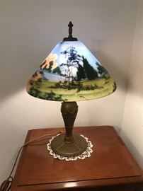 Reverse Painted Lamp