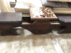 Vintage chess game table 