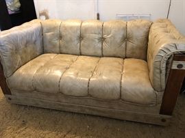 Great leather sofa with matching armchair 