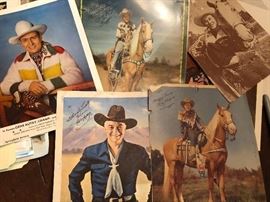 Roy Rogers, Gene Autry, Hoppy & Trigger photographs with autographs