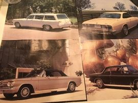 Vintage car posters & books 