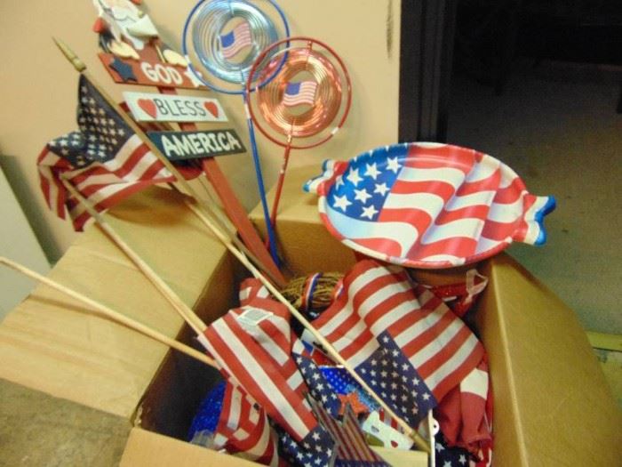 Lot of 4th of July decor.