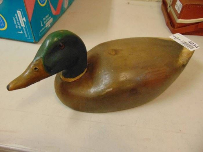 Large wooden duck.