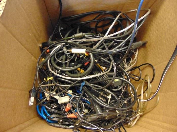 Lot of various electric wires.
