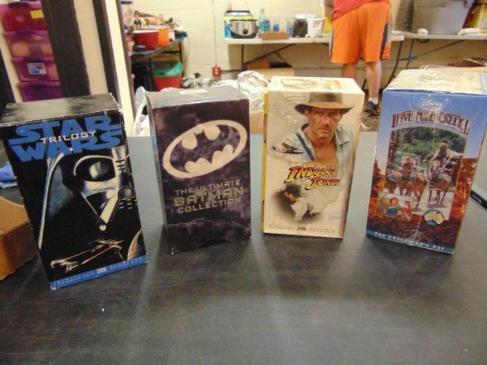 Lot of VHS trilogys.