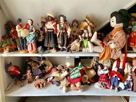 Doll collection from all over the world