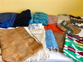 Large collection of textiles and fabrics