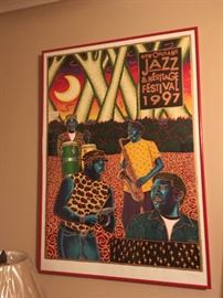 1997 New Orleans Jazz and Heritage Festival Poster Framed The Neville Brothers b  https://www.ebay.com/itm/113240855559