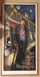 1998 New Orleans Jazz and Heritage Festival Poster Framed Dr. John by James Mich  https://www.ebay.com/itm/123361870500