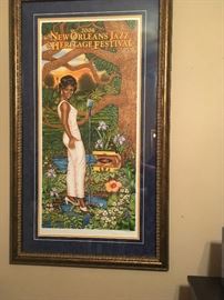 2008 New Orleans Jazz and Heritage Festival Poster Framed 2008 Time Is On Her Si  https://www.ebay.com/itm/113240857411
