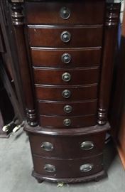 Tall Jewelry Chest / Box/ Chest of Drawers ST7025 Local Pickup  https://www.ebay.com/itm/123361900328
