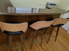 Leather bar stools 21"x30"H