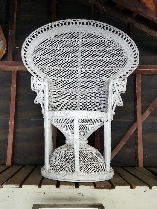 Vintage "Emmanuel" wicker chair.