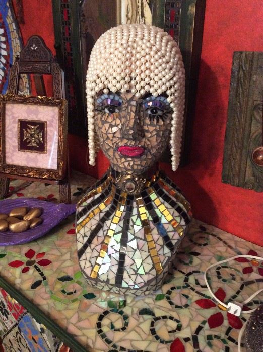 Absolutely gorgeous mosaic bust by Betty