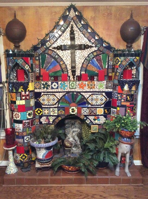 Beautiful shrine with other treasures by Betty.