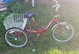 Tri-Star Torker 3-Wheeler -- also not pictured Boy's Huffy Baja Sport 10-speed, Girl's Huffy Savannah 10-speed, and Little Girl's Ross banana seat
