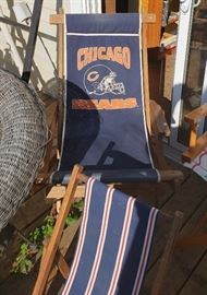 Vtg Chicago Bears beach chair