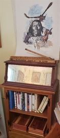 Vintage wood/mirror box used on bank counter