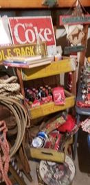 Vintage Coke cart made with vintage Coca Cola boxes