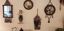 Many vintage wall mirrors