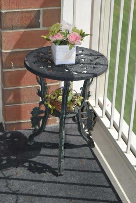 Wrought Iron Patio Side Table
