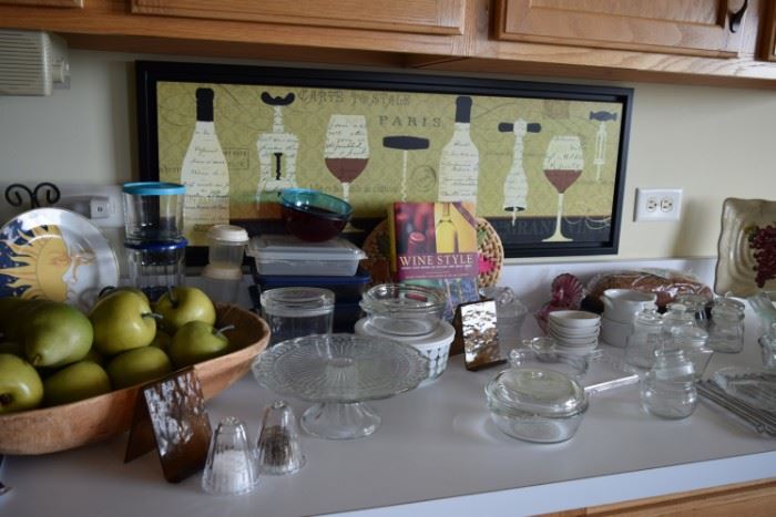 Glass bowls, Wine Decor Art, Dishes