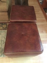 Leather foot stools