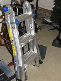 Adjustable fold up ladder