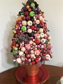 “Sugared” Fruit tree for Christmas entertaining