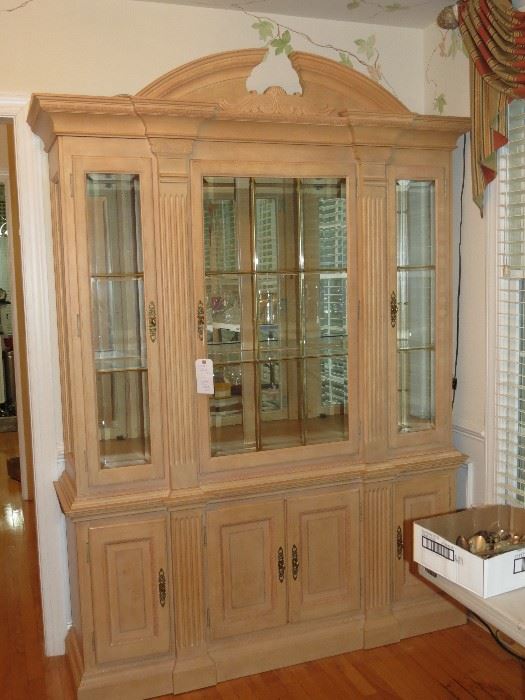 COMMANDING CHINA CABINET AVAILABLE FOR EARLY SALE.  $375.00.