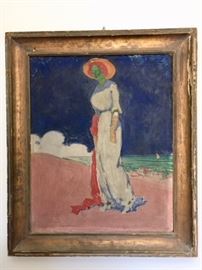 “Woman with Green Face” by noted artist Frederick Fursman