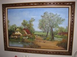 One of several wall artworks.  Most are paintings.