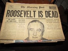 There are a few vintage newspapers and books, like this from the Camden, NJ Morning Post.