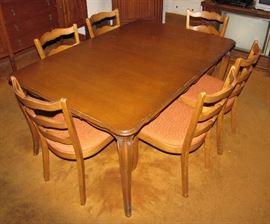 The dining table and chairs.  