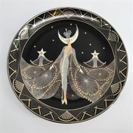 Erte Plates in Black Collection (4)     https://ctbids.com/#!/description/share/45063