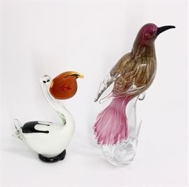 Murano Glass Bird & Pelican https://ctbids.com/#!/description/share/45101
