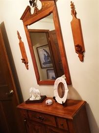 A Stunning Hitchcock Hall Cabinet and Mirror...