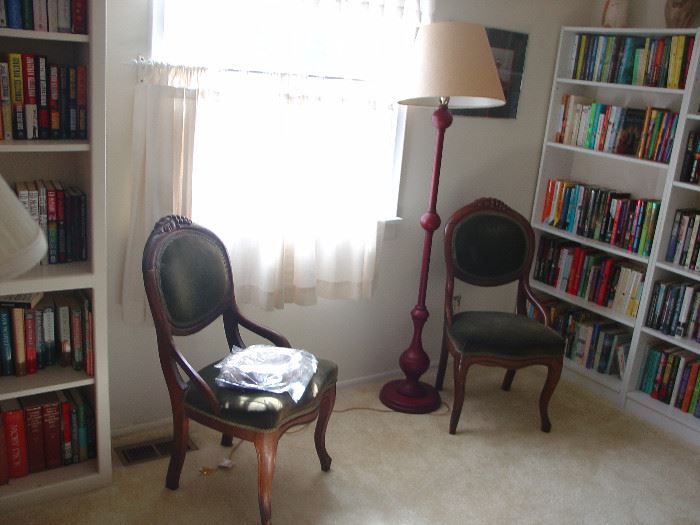 Antique Chairs and tons of hardcover books