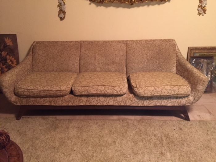 1950s 3 cushion sofa