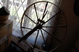 Antique spinning wheel