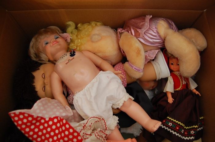 Vintage dolls, Cabbage Patch, etc.