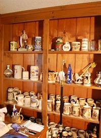 Large German beer stein collection