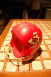 Vintage 1960's chalkware KC Chiefs helmet bank